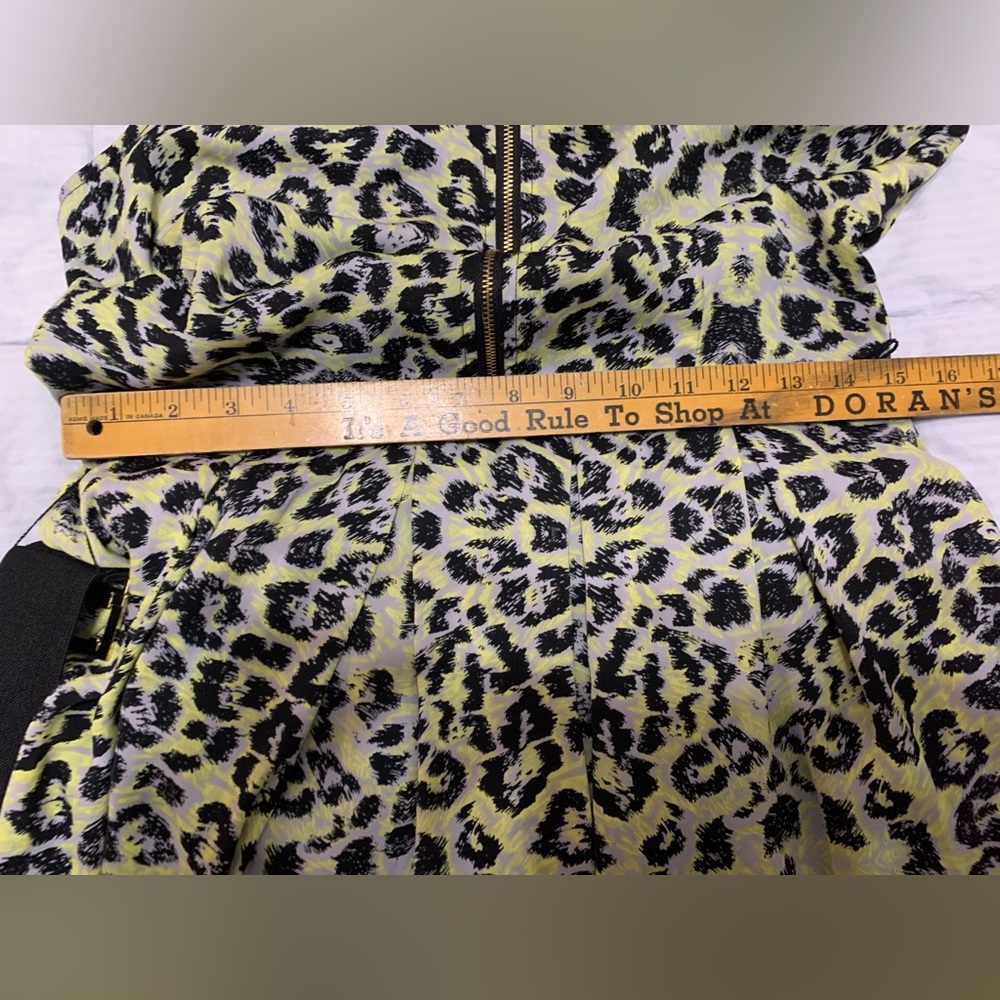 Línea Domani size 8 Midi Dress with Belt flirty fun spring feminine - Picture 7 of 9